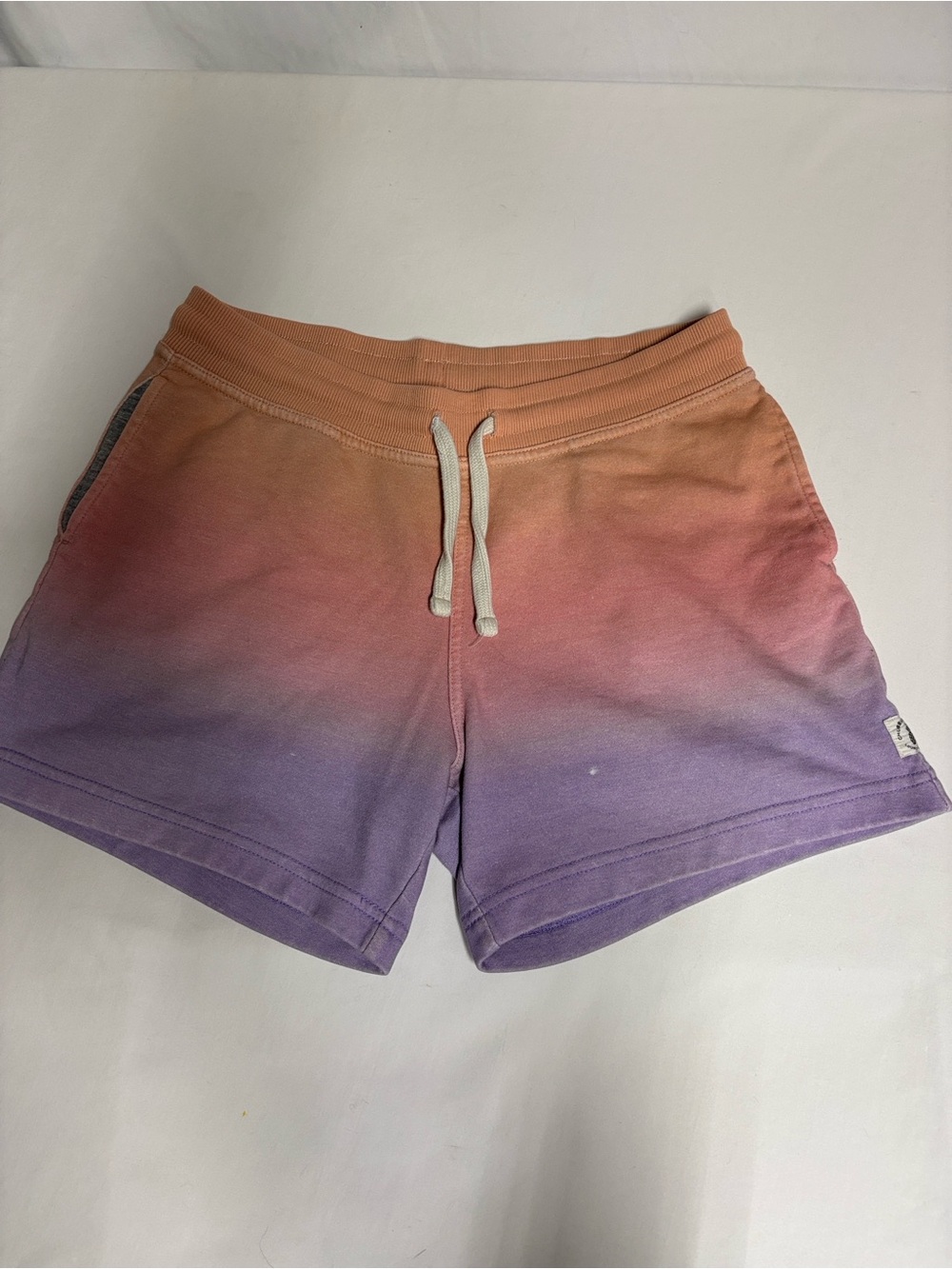 Chubbies Men’s Small Ombré Lounge Shorts Peach Pink Purple Drawstring